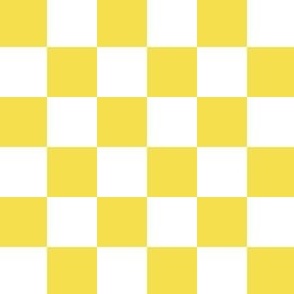 2 inch Illuminating Yellow and white checkerboard - small checkerboard print