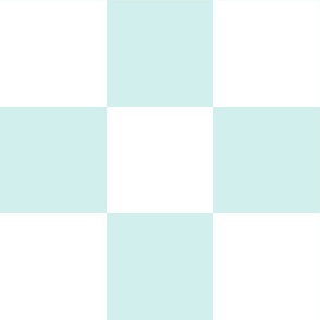 12 inch mint and white checkerboard - large checkerboard print