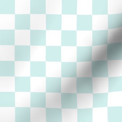 2 inch mint and white checkerboard - small checkerboard print