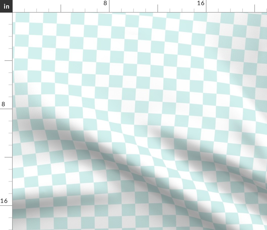 2 inch mint and white checkerboard - small checkerboard print