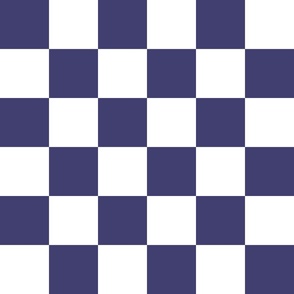 6 inch navy blue and white checkerboard - medium checkerboard print