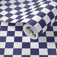 2 inch navy blue and white checkerboard - small checkerboard print