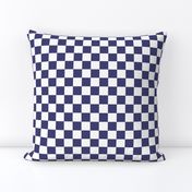 2 inch navy blue and white checkerboard - small checkerboard print