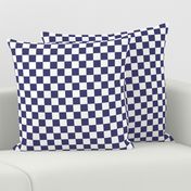 2 inch navy blue and white checkerboard - small checkerboard print