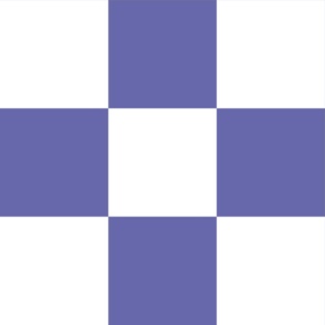 12 inch Very Peri and white checkerboard - large checkerboard print