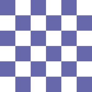 6 inch Very Peri and white checkerboard - medium checkerboard print