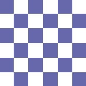 2 inch Very Peri and white checkerboard - small checkerboard print