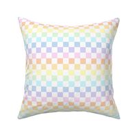 Pastel rainbow checkerboard - mini checkerboard print