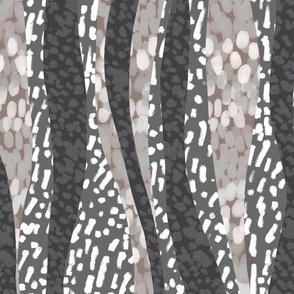 Abstract Animal Print: Vertical Waves, Iridescent Spotted Zebra