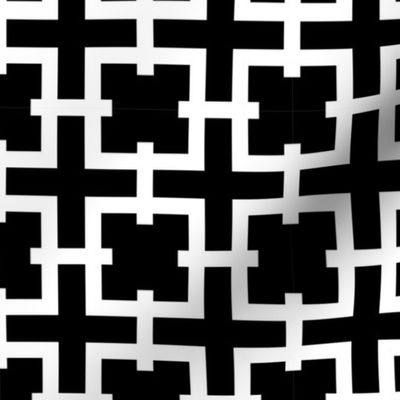 Black and White Interlock