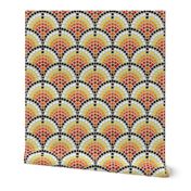 ITALIAN SUNSET Sunrise Mosaic Fan Arch Tiles