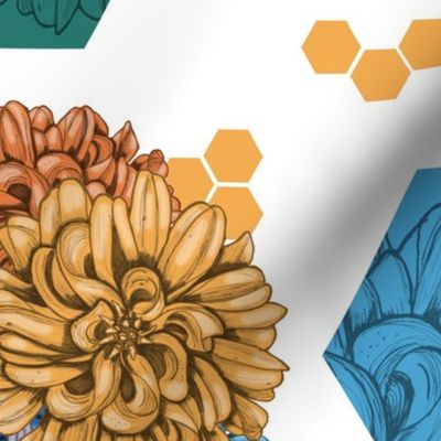 Hexagon Flowers - Large