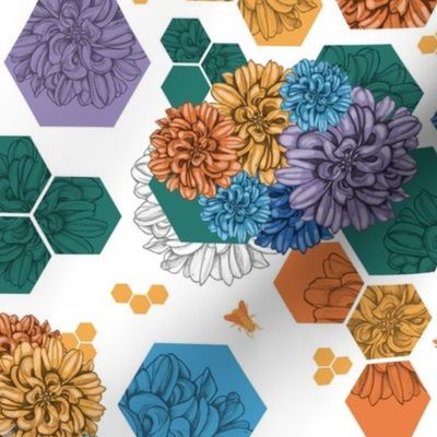 Hexagon Flowers - Small