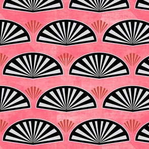 art deco fans pink