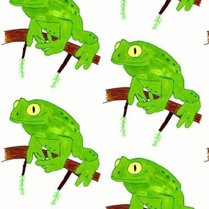 Frog Love - animal children kids cute fabric art design pattern