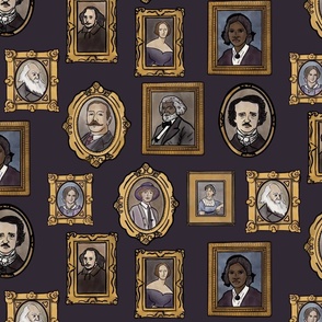 Gallery of Famous Authors - Large Format on Purple Grey