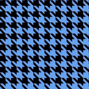 Houndstooth blue and black minimalist down pattern