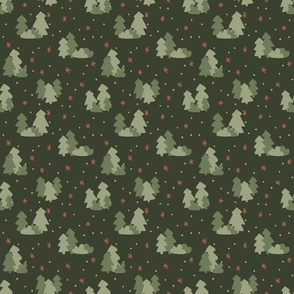 forest whimsy olive green . small