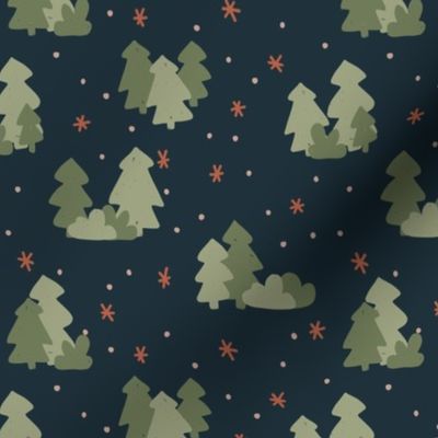 forest whimsy navy . small