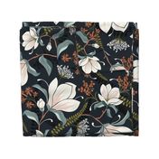 Magnolia Oasis Floral Midnight Jumbo Scale