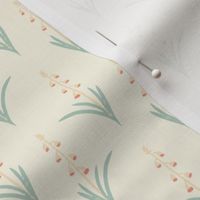 Meadow flower//beige, green, orange//one directional//small scale//Spring