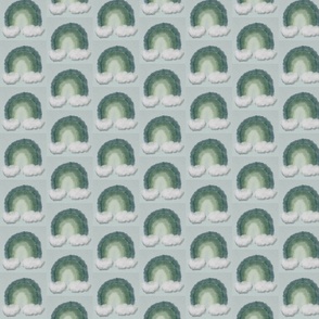 Green Boho Painted Rainbow Wallpaper Rainbow Fabric