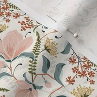 Magnolia Oasis Floral Ivory Small Scale