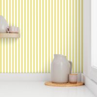 Half Inch 1/2" Picnic Stripes in SpringtimeYellow and White