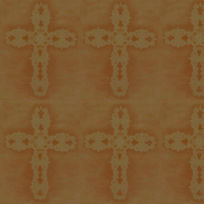  Brown and Blue Spanish Cross Design by Cindy Wilson