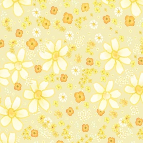 butter yellow florals