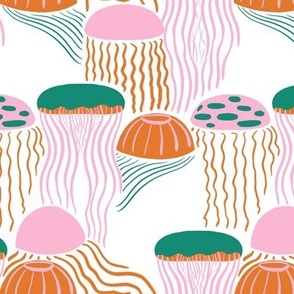 Fresh jellyfish - pink and green