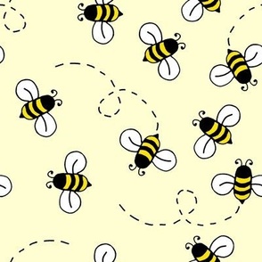 (smaller scale) Bees on Yellow