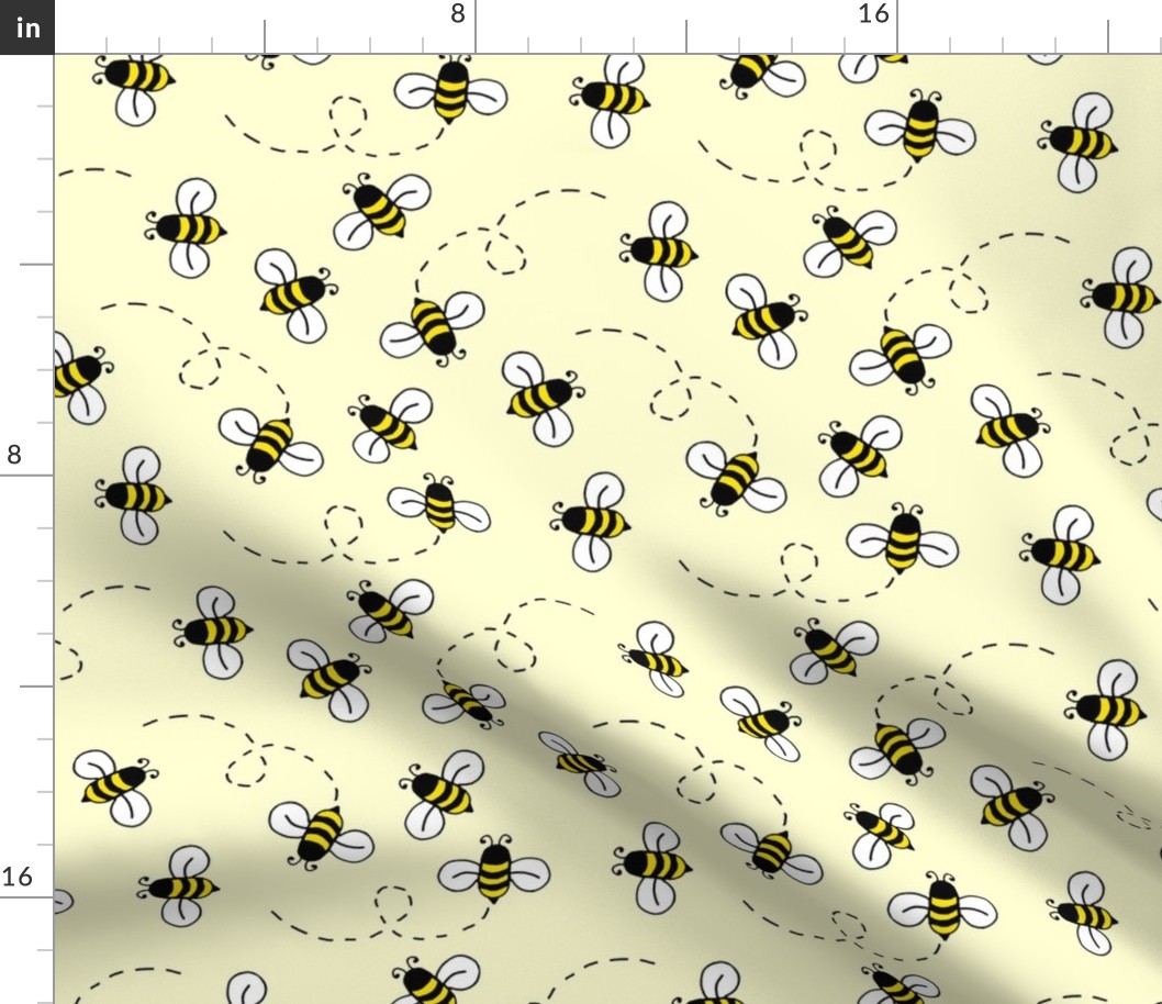 (smaller scale) Bees on Yellow