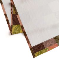 Hawaiian Patchwork Quilt Browns 5 inch