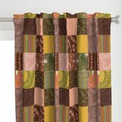 Hawaiian Patchwork Quilt Browns 5 inch