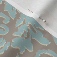 Ikat Damask-Viridian & Taupe-L