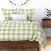 3" Olive Gingham: Light Olive Green Gingham Check, Buffalo Check, Buffalo Plaid