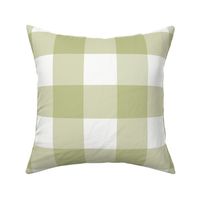 3" Olive Gingham: Light Olive Green Gingham Check, Buffalo Check, Buffalo Plaid