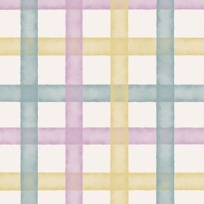 watercolour check original - multi colored - MONBER and B