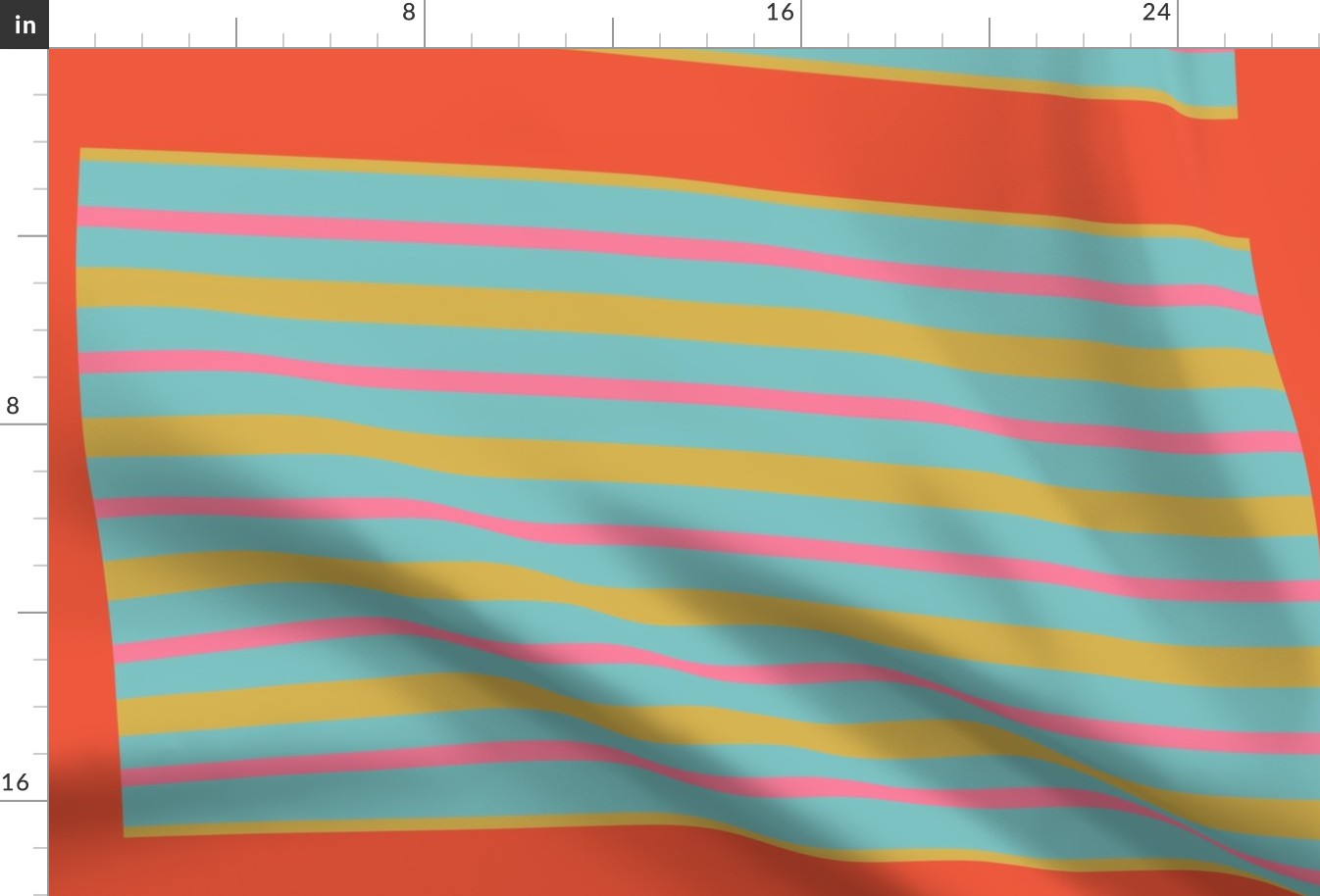 Tea Towel - Happy Stripe - Colourful Cottage.