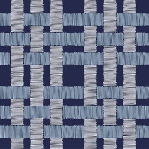 Country Linen Checks - Navy