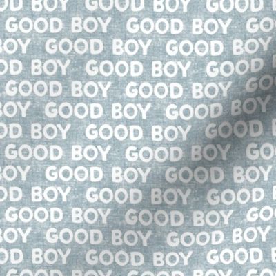 Good boy - dog - typography - blue - C23