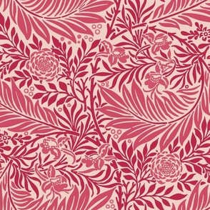 1874 William Morris Larkspur in Viva Magenta - Coordinate