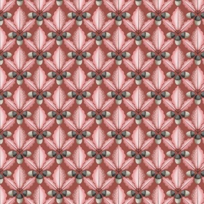 acorn autumn pink | oak tree | modern geometrical pattern 