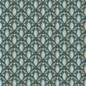 acorn green | oak tree | modern geometrical pattern 