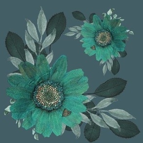 Green Pressed Flowers