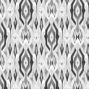 Grey ikat geometric ethnic. Classic abstract home decor.