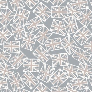 UK lovers - Union jack english flag in vintage cool gray beige neutral colors