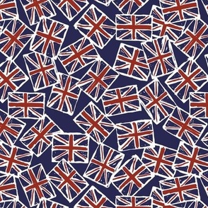 UK lovers - Union jack english flag in traditional patriot colors red navy blue