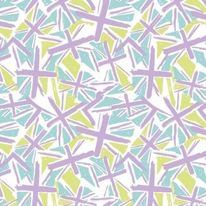 UK lovers - Abstract messy distorted Union jack english flag in springtime palette lilac sea foam blue lime green on white nineties trend